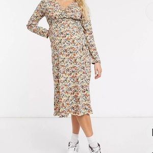 ASOS Mamalicious Maternity Midi Floral Dress, size S